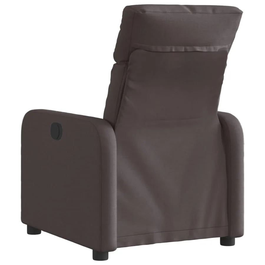 Fauteuil inclinable électrique Marron foncé Tissu - 5
