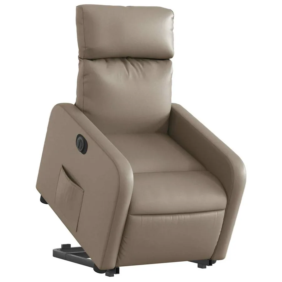 Fauteuil inclinable électrique cappuccino similicuir - 3