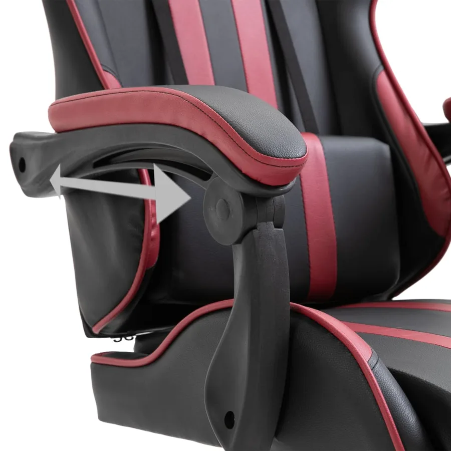 Chaise de jeu Rouge bordeaux Similicuir - 7