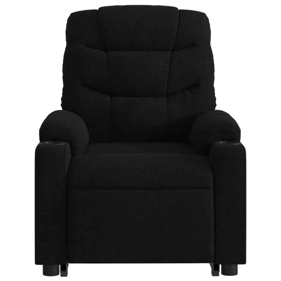 Fauteuil inclinable électrique noir tissu - 9