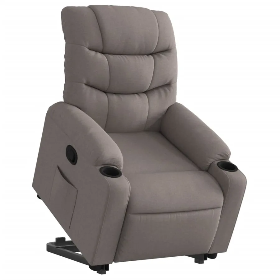 Fauteuil inclinable taupe tissu - 3