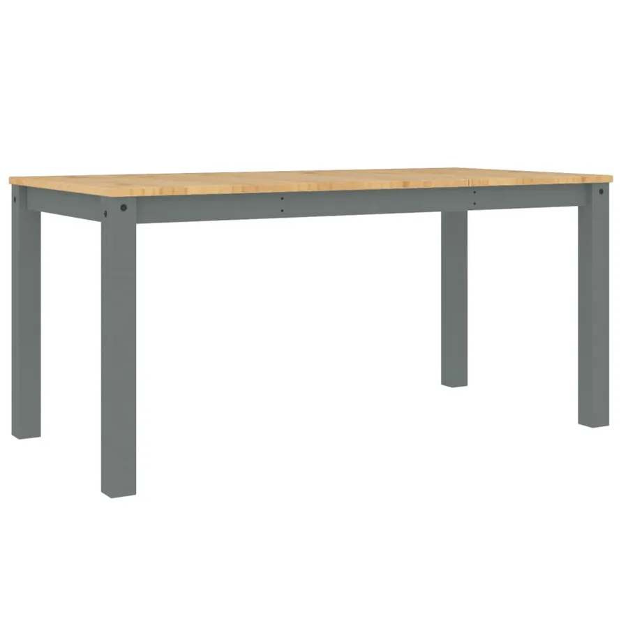 Table à manger PANAMA gris 160x80x75 cm bois massif de pin - 6