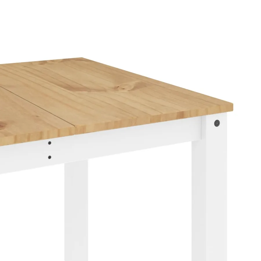 Table à manger PANAMA blanc 180x90x75 cm bois massif de pin - 7