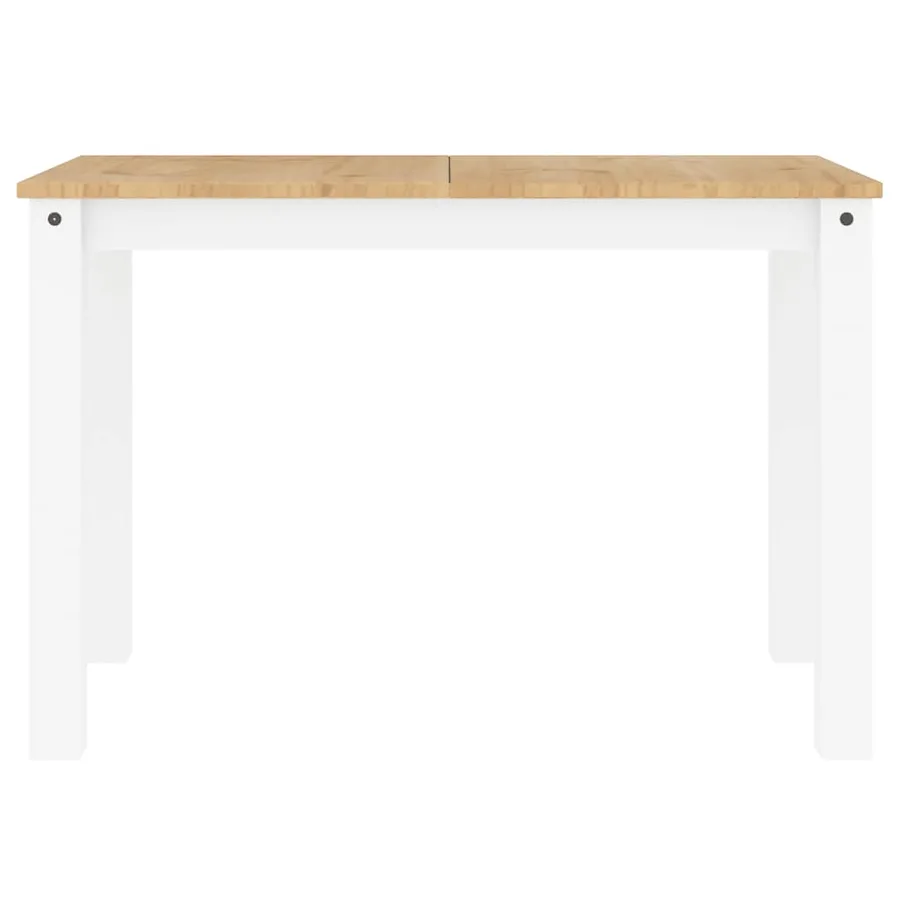 Table à manger PANAMA blanc 112x60x75 cm bois massif de pin - 4
