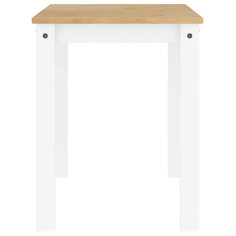 Table à manger PANAMA blanc 112x60x75 cm bois massif de pin - 5