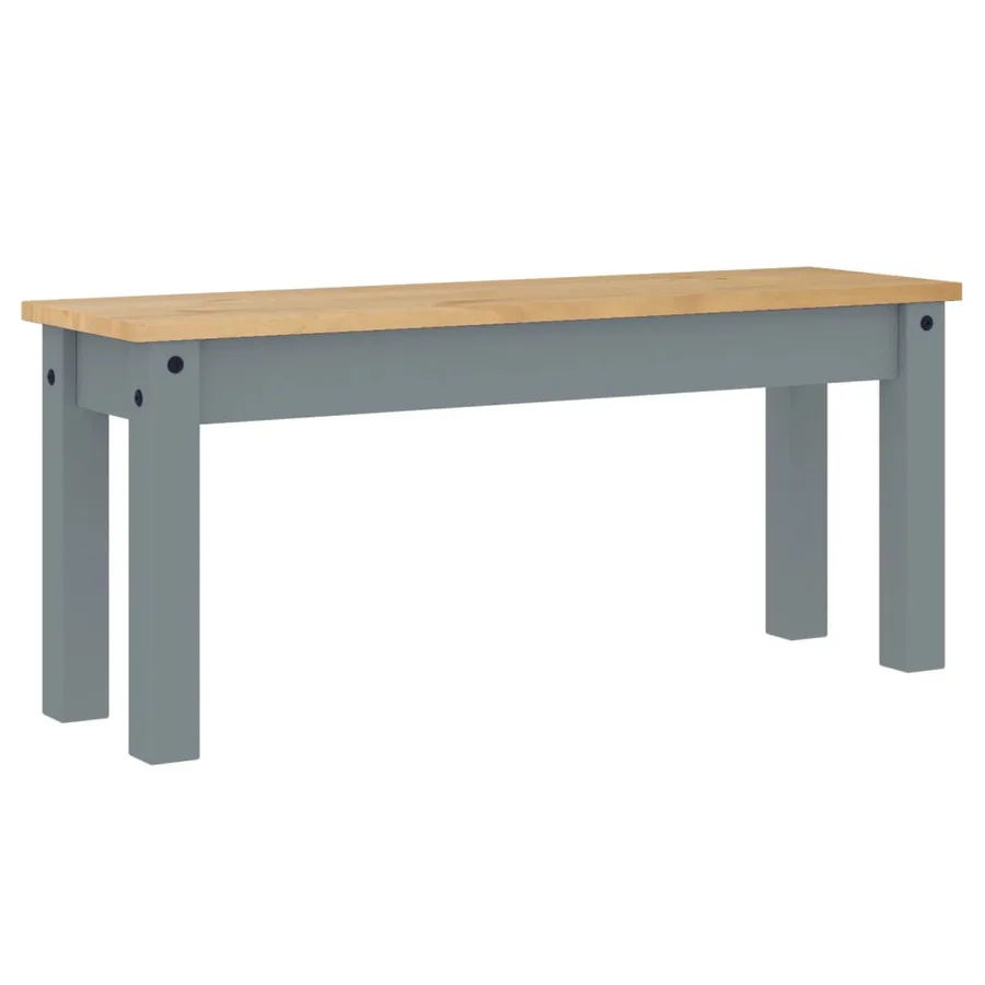 Banc à manger PANAMA gris 105x30x45 cm bois massif de pin - 2