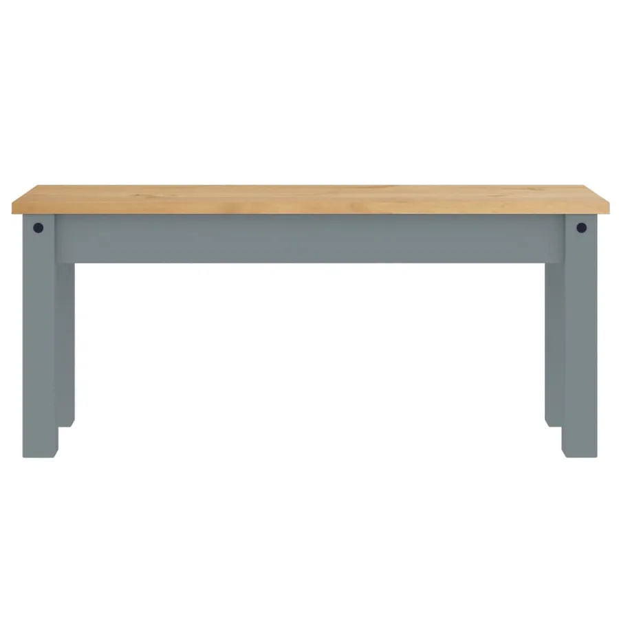 Banc à manger PANAMA gris 105x30x45 cm bois massif de pin - 4