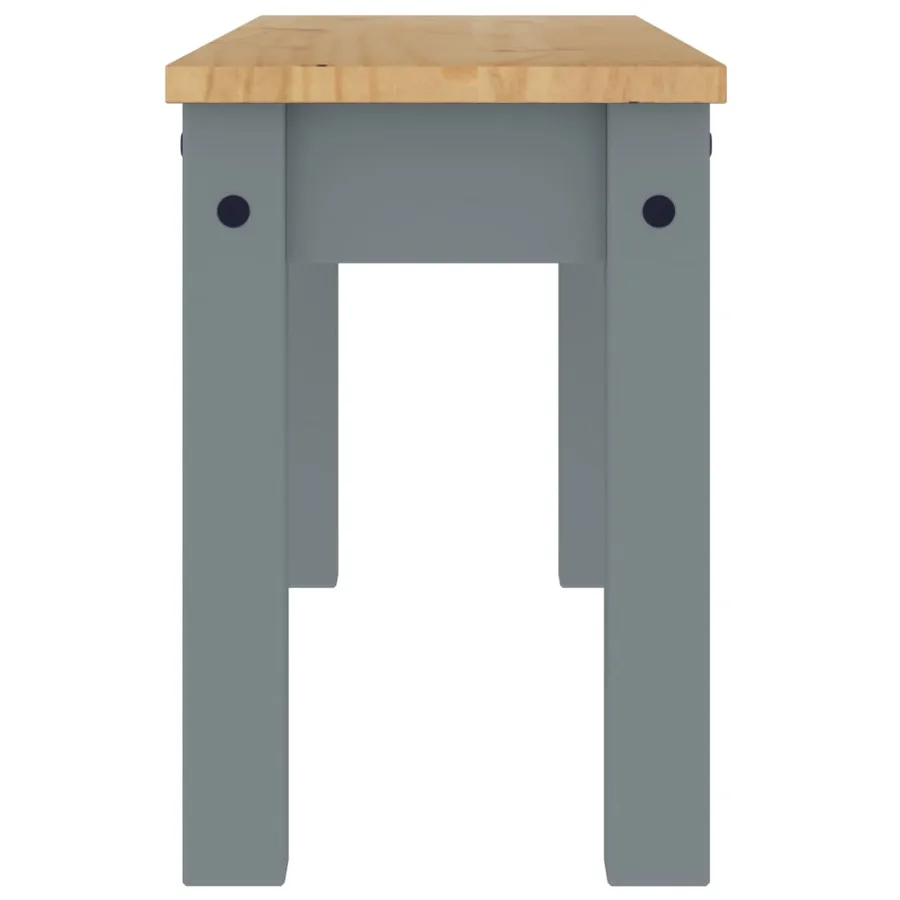 Banc à manger PANAMA gris 105x30x45 cm bois massif de pin - 5
