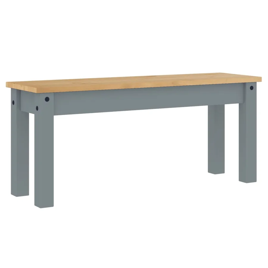 Banc à manger PANAMA gris 105x30x45 cm bois massif de pin - 6