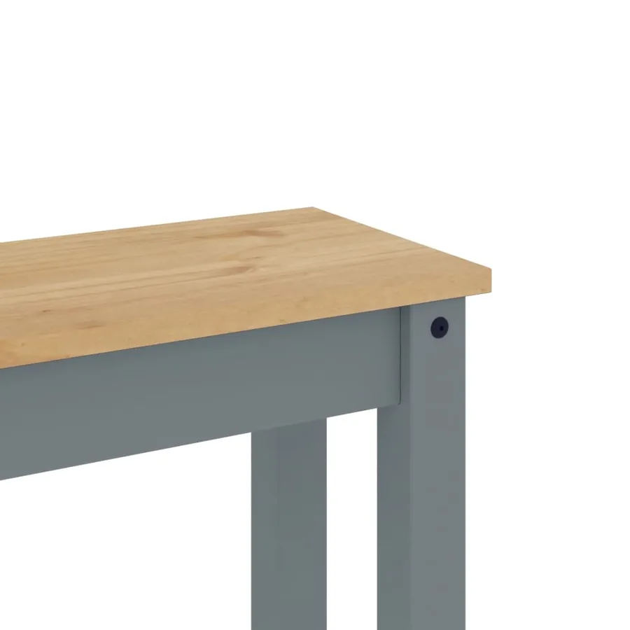 Banc à manger PANAMA gris 105x30x45 cm bois massif de pin - 7