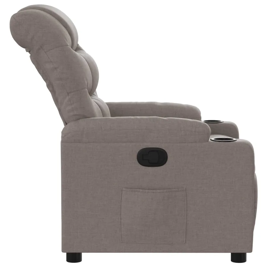 Fauteuil inclinable Taupe Tissu - 7