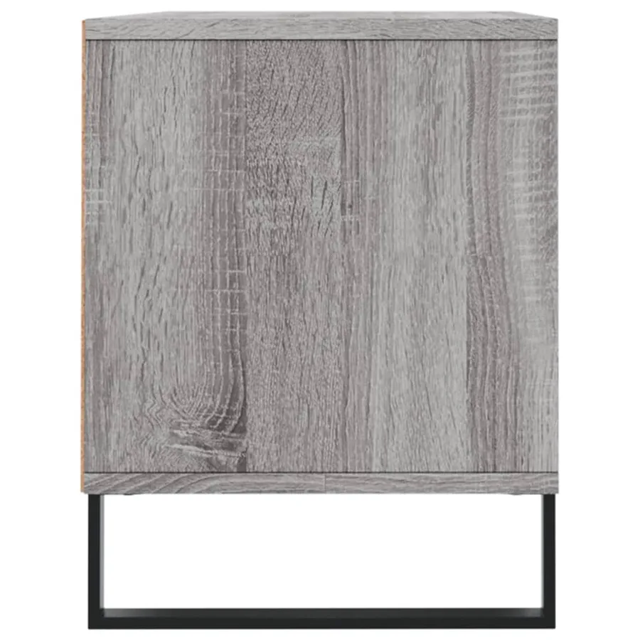 Meuble TV sonoma gris 100x34,5x44,5 cm bois d'ingénierie - 7