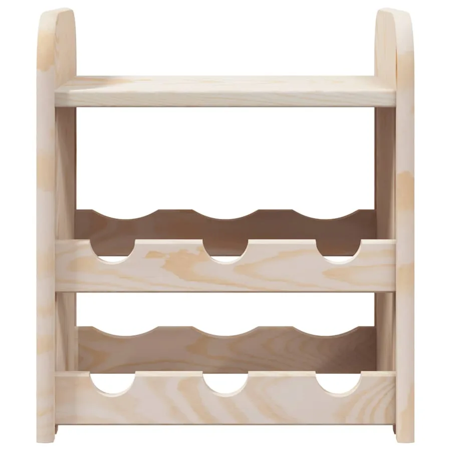 Casier à vin avec panneau supérieur 33x25x37 cm bois pin massif - 5