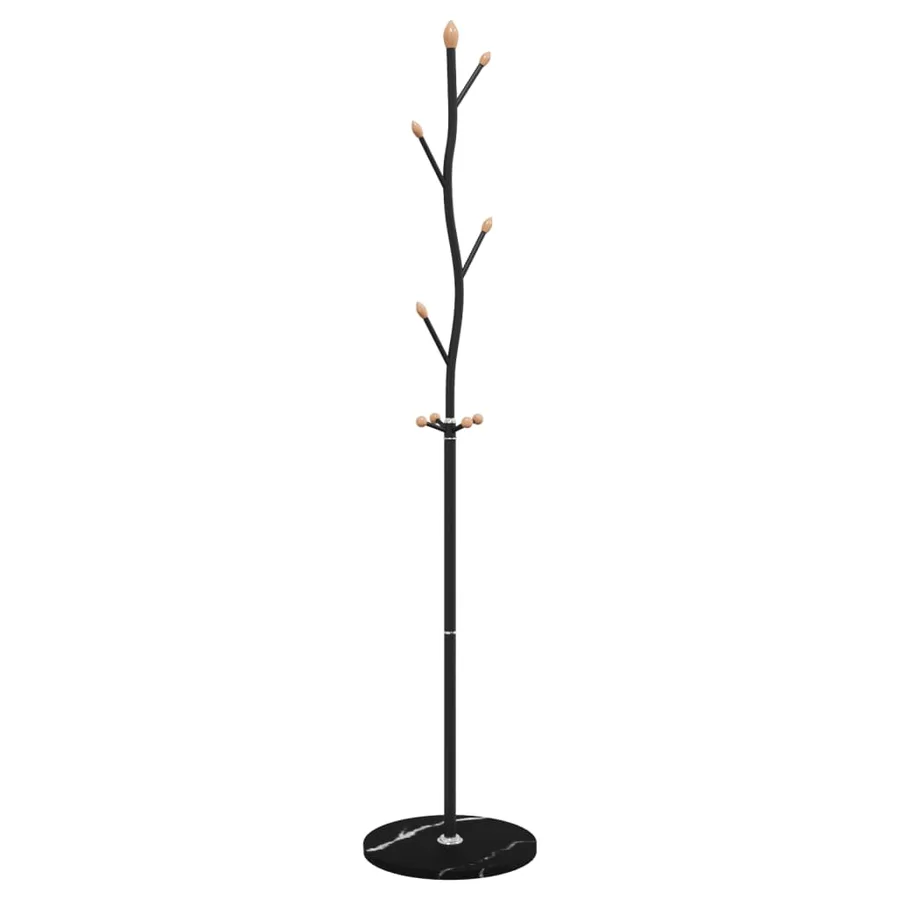 Porte-manteau noir 177 cm fer enduit de poudre - 2