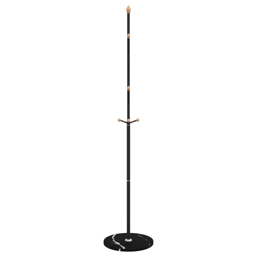 Porte-manteau noir 177 cm fer enduit de poudre - 5