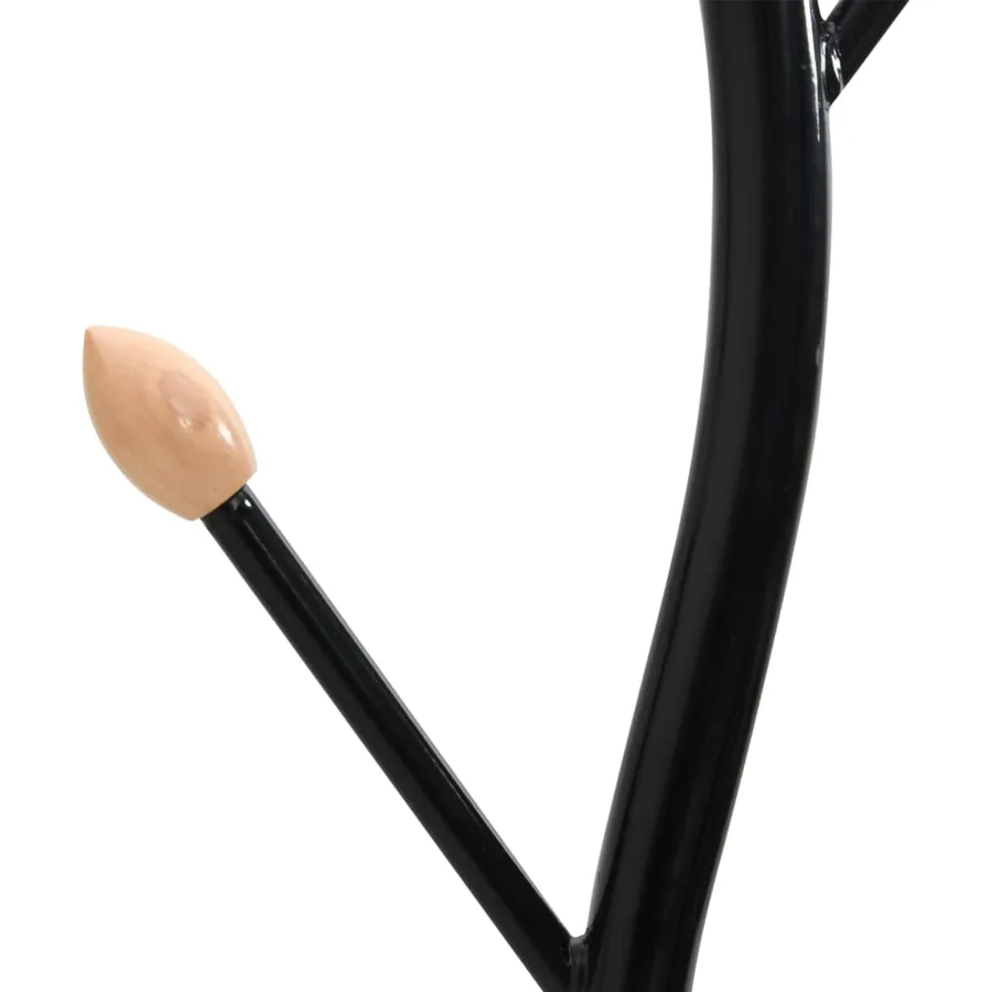 Porte-manteau noir 177 cm fer enduit de poudre - 7