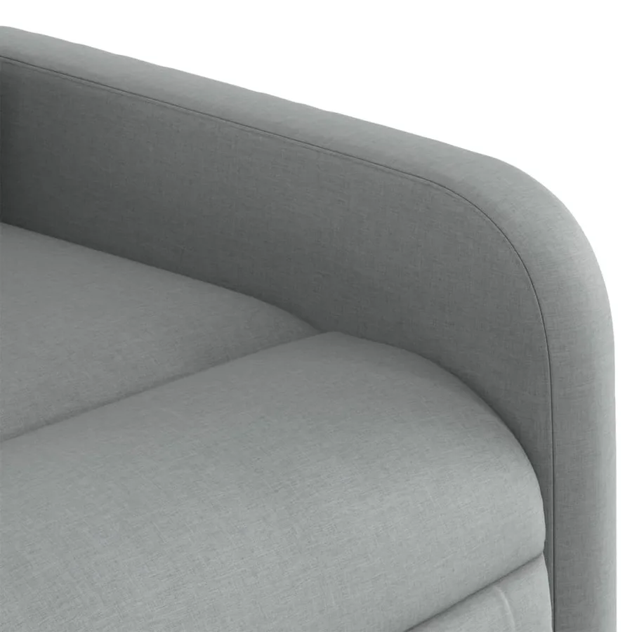 Fauteuil de massage inclinable Gris clair Tissu - 9