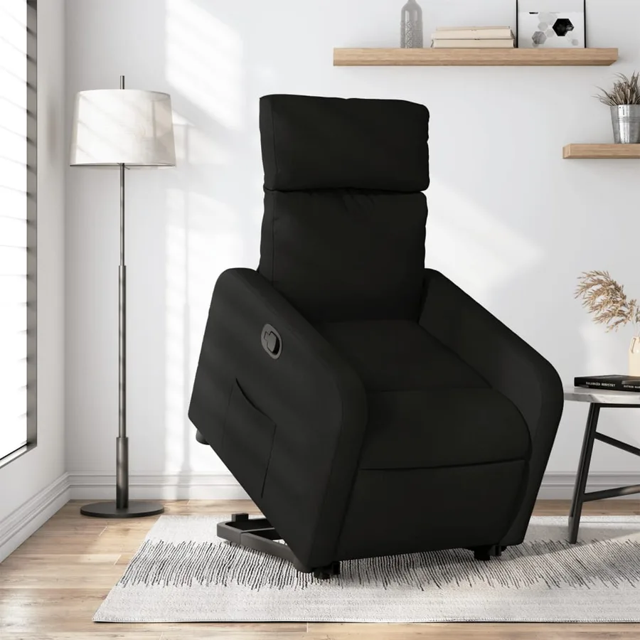 Fauteuil inclinable noir tissu - 16