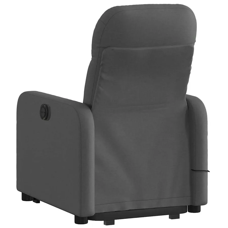 Fauteuil de massage inclinable Gris foncé Tissu - 5