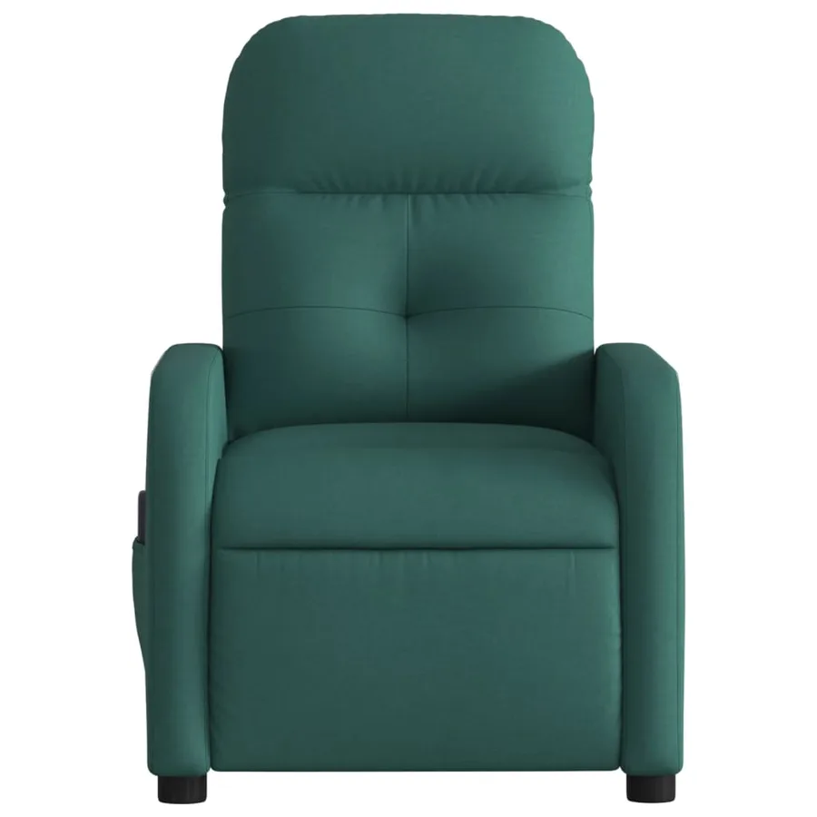 Fauteuil de massage inclinable Vert foncé Tissu - 7