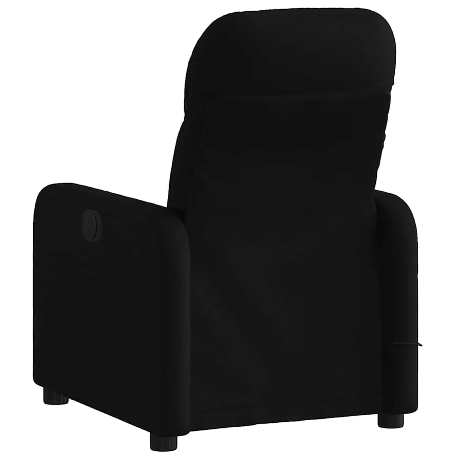 Fauteuil de massage inclinable électrique Noir Tissu - 5