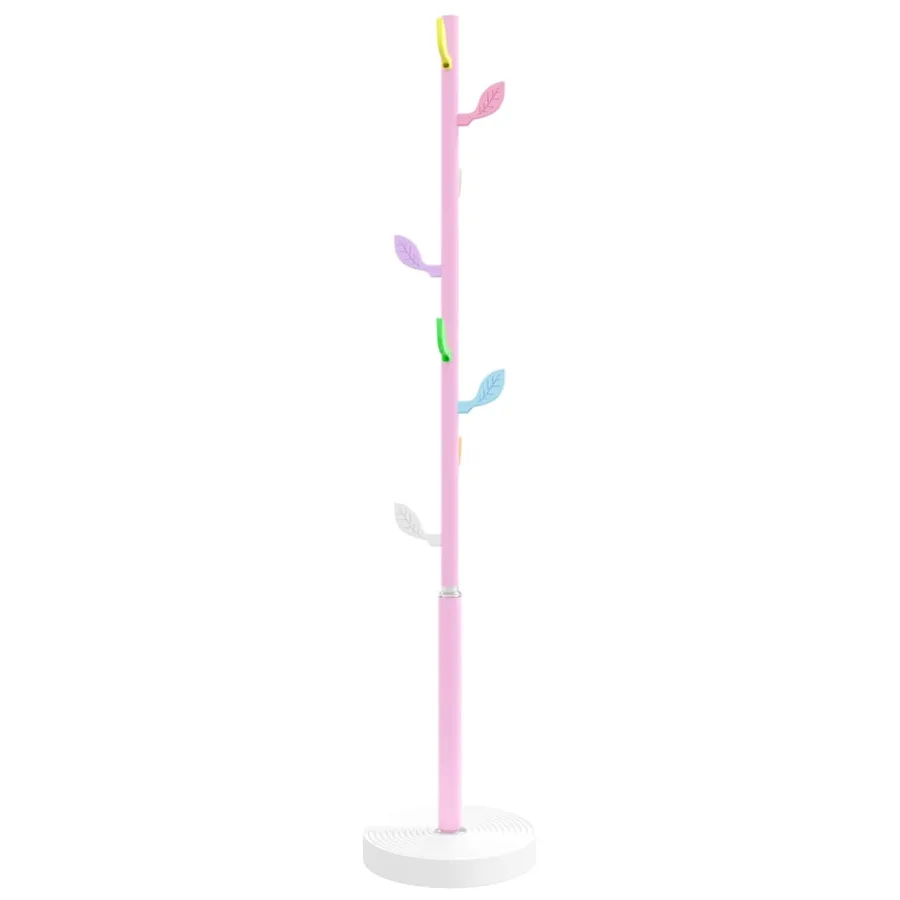 Porte-manteau rose 172 cm fer enduit de poudre - 2