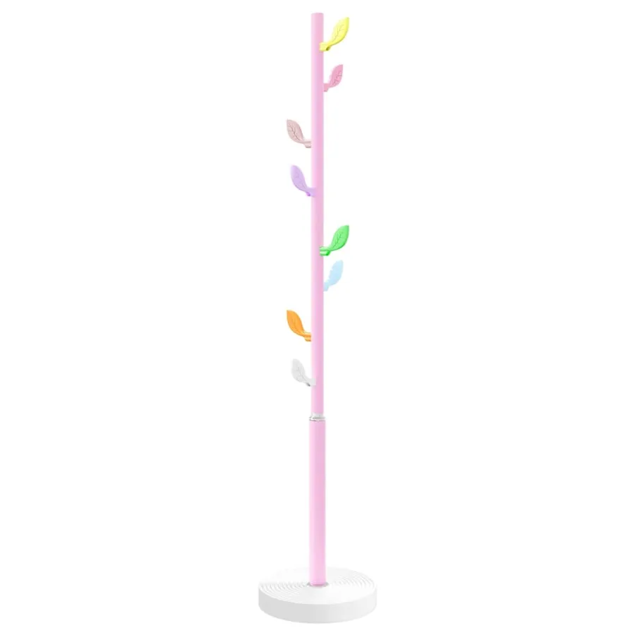 Porte-manteau rose 172 cm fer enduit de poudre - 5
