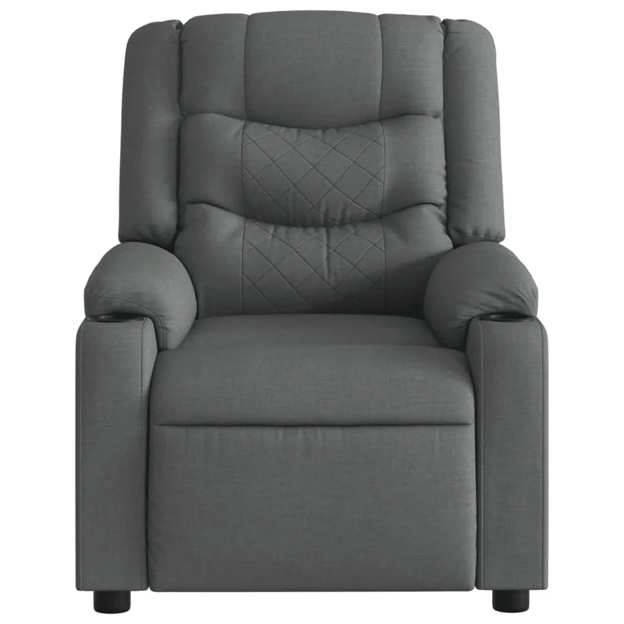 Fauteuil inclinable Gris foncé Tissu - 6