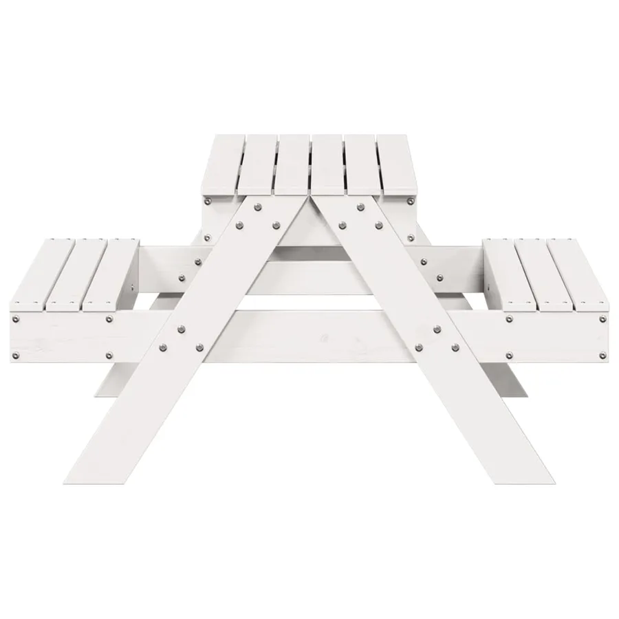 Table de pique-nique avec bac à sable pour enfants pin massif - 6