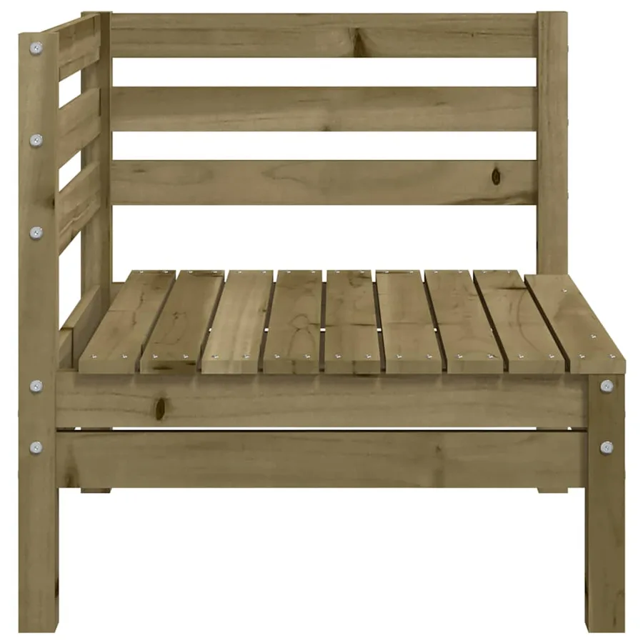 Canapés d'angle de jardin 2 pcs bois de pin imprégné - 6