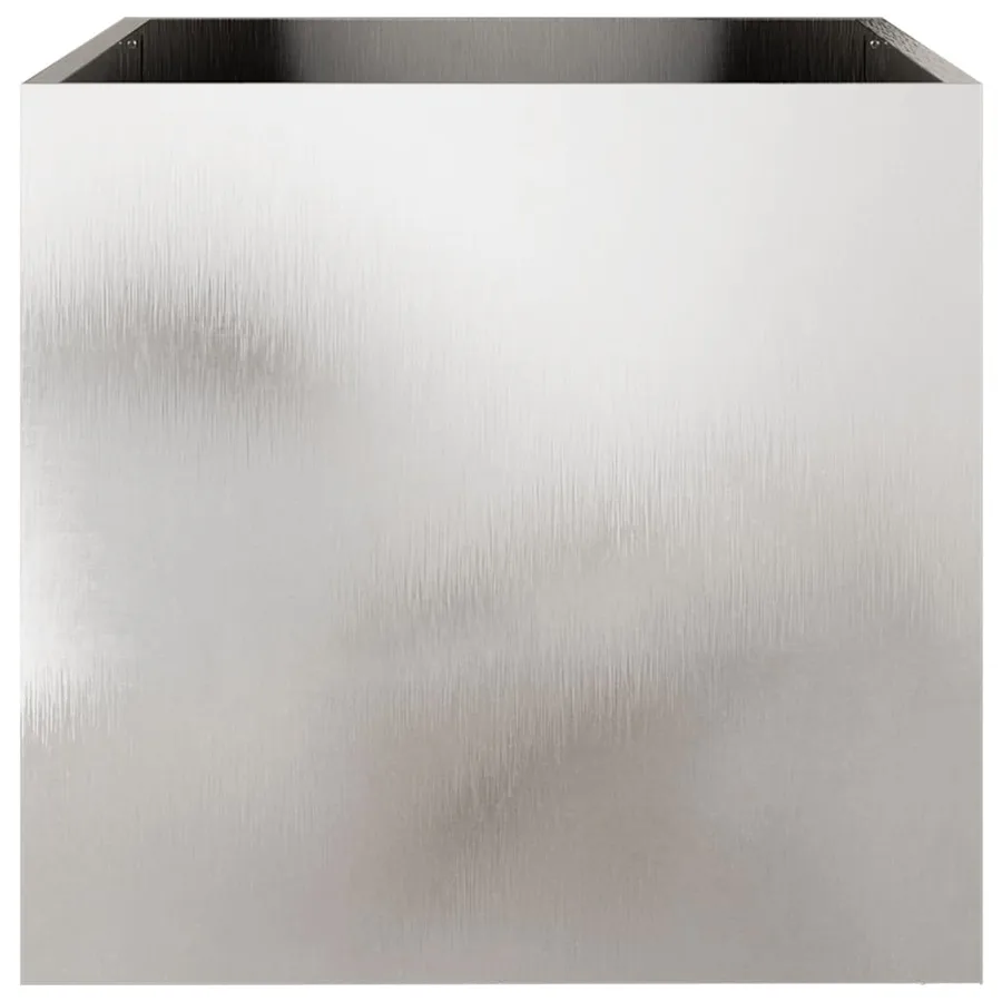Jardinière argenté 49x47x46 cm acier inoxydable - 5
