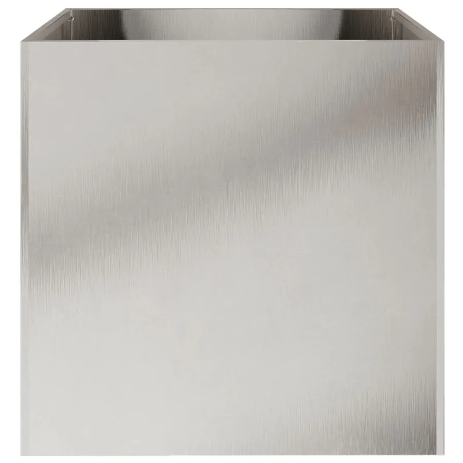 Jardinière argenté 49x47x46 cm acier inoxydable - 6