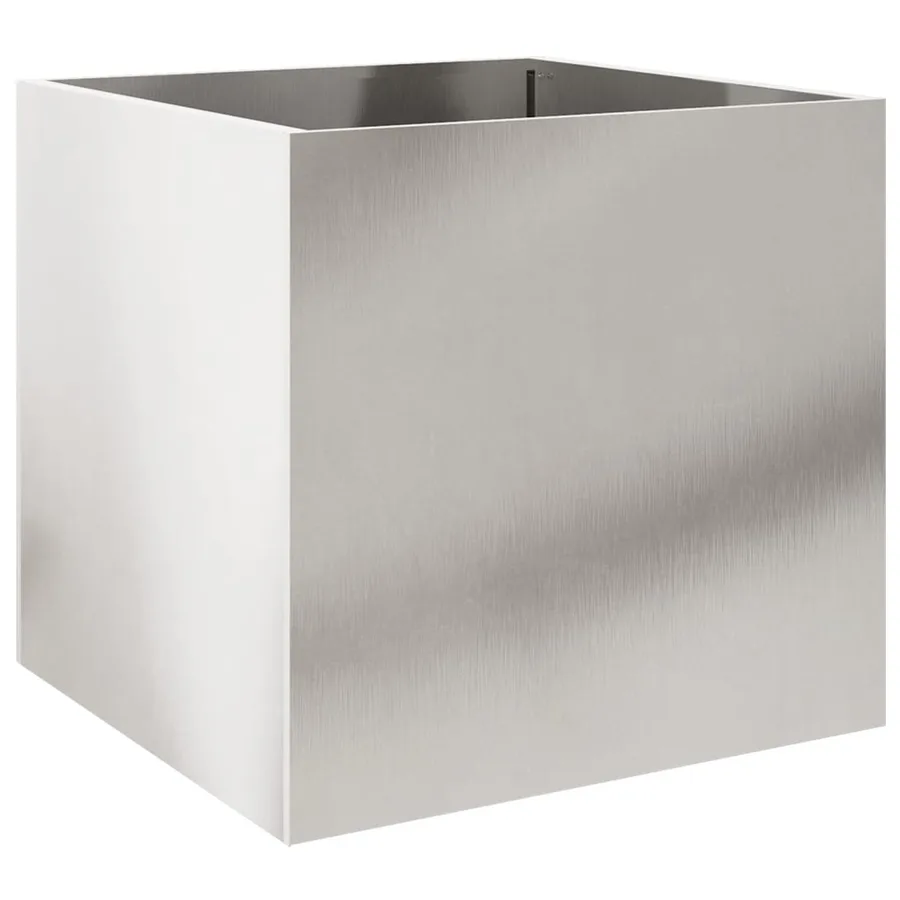 Jardinière argenté 49x47x46 cm acier inoxydable - 7