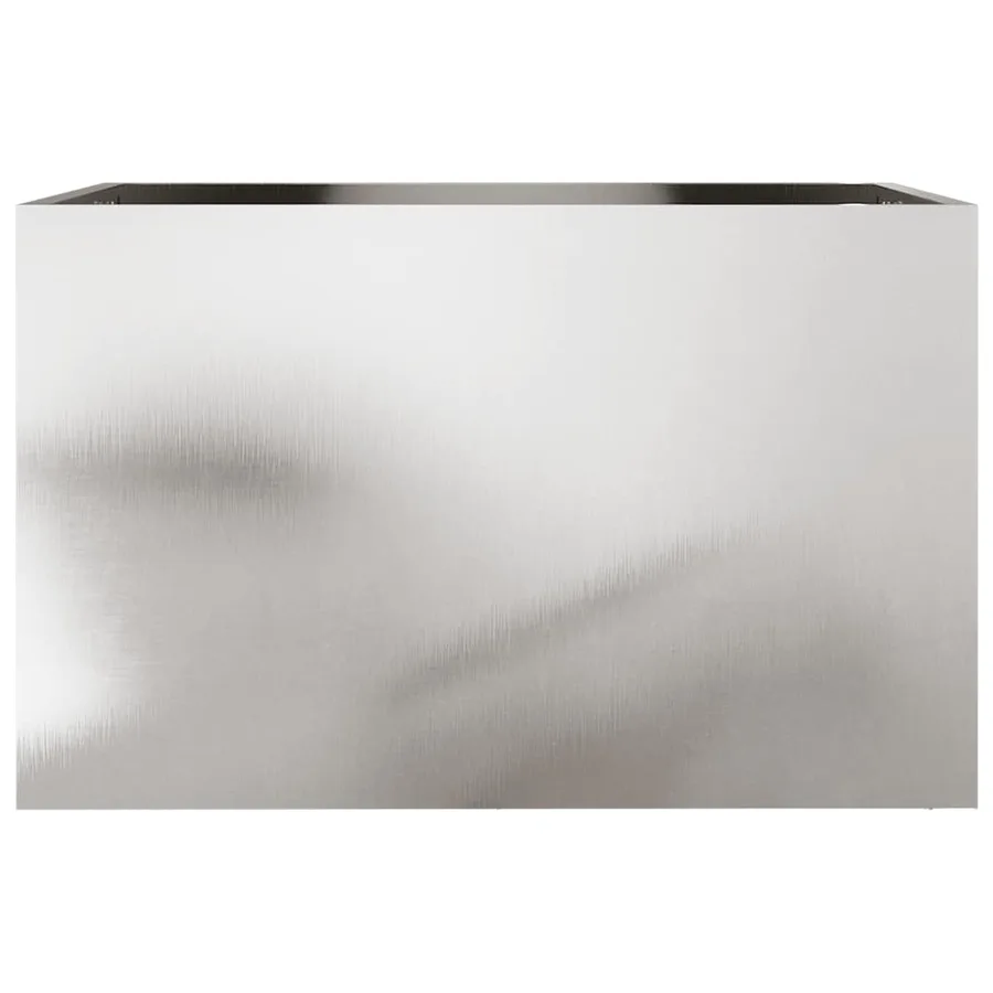 Jardinière argenté 62x40x39 cm acier inoxydable - 5
