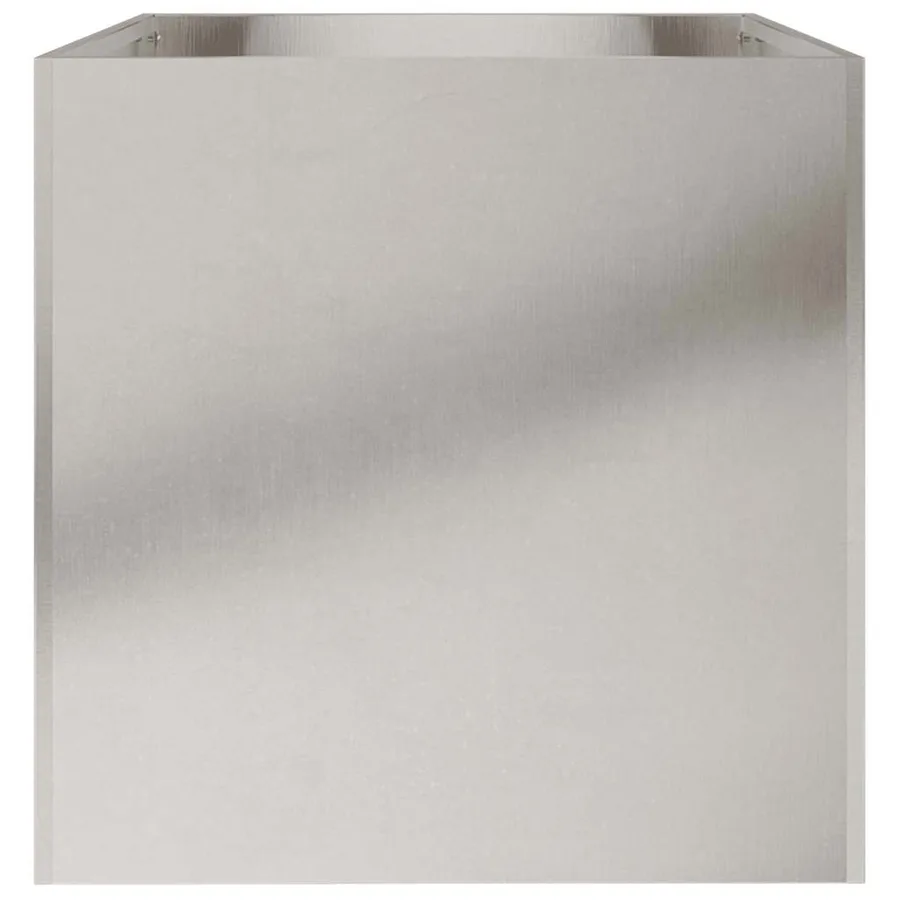 Jardinière argenté 62x40x39 cm acier inoxydable - 6