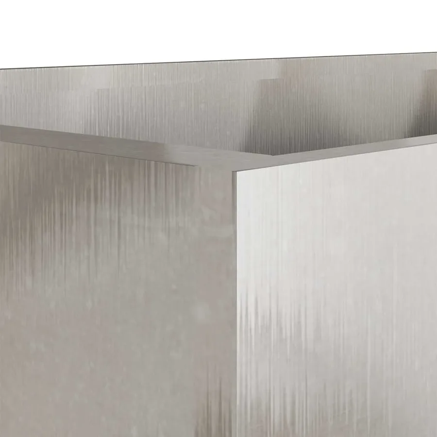 Jardinière argenté 62x40x39 cm acier inoxydable - 9
