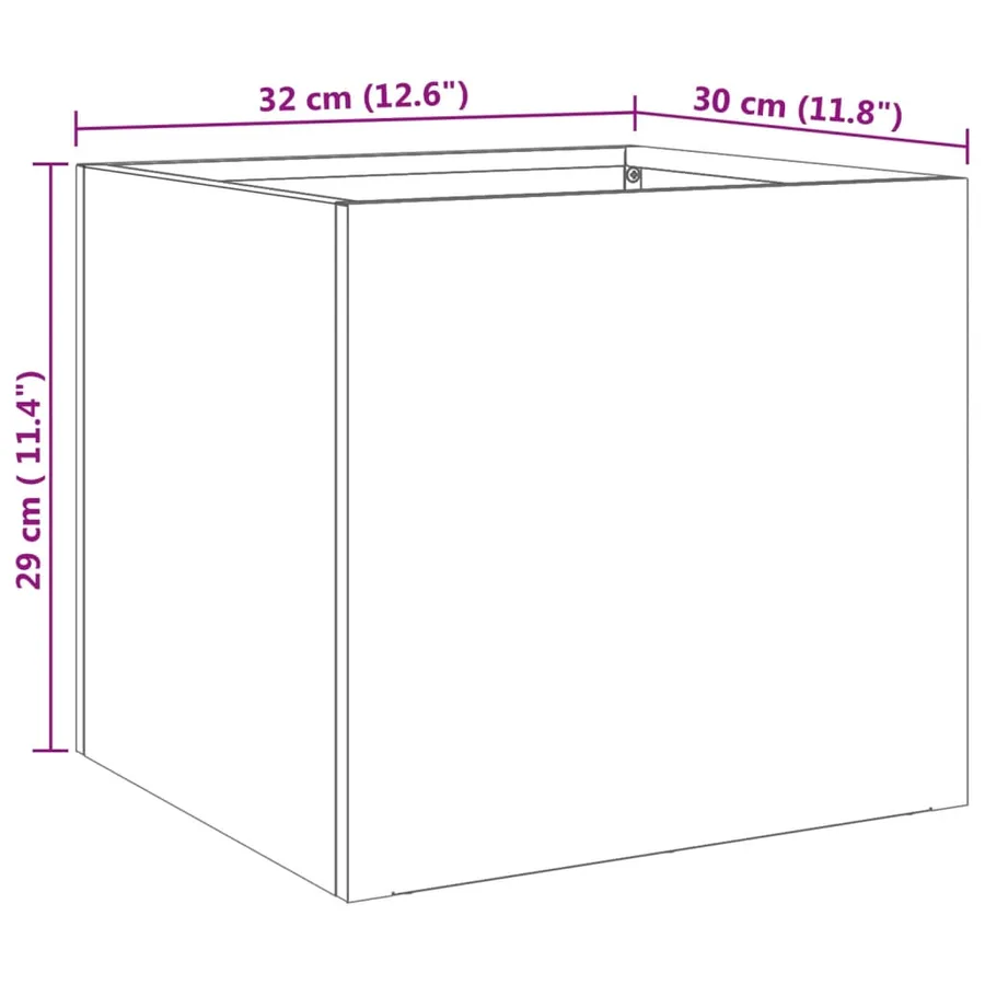 Jardinières 2 pcs argenté 32x30x29 cm acier inoxydable - 11