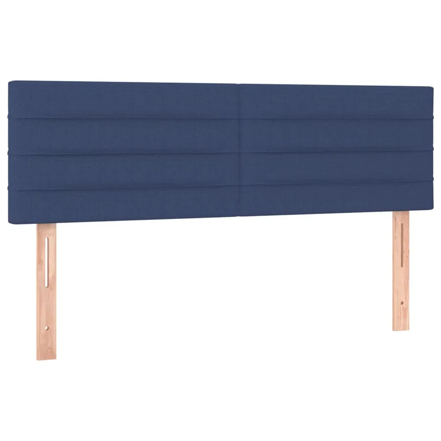 Tête de lit à LED Bleu 144x5x78/88 cm Tissu - 4