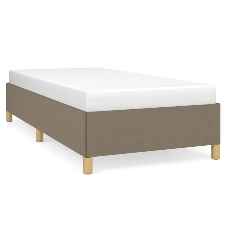 Cadre de lit sans matelas taupe 100x200 cm tissu - 2