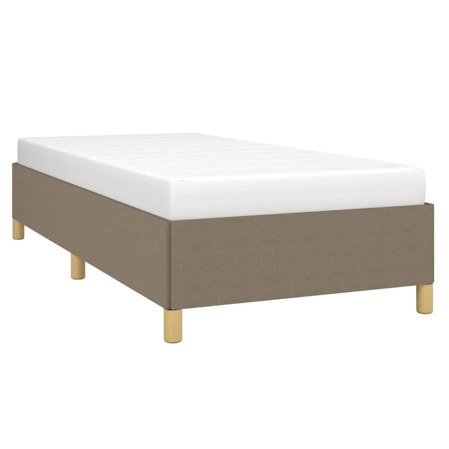 Cadre de lit sans matelas taupe 100x200 cm tissu - 3