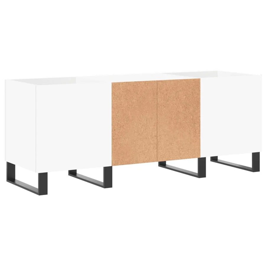 Armoire à disques blanc 121x38x48 cm bois d'ingénierie - 6