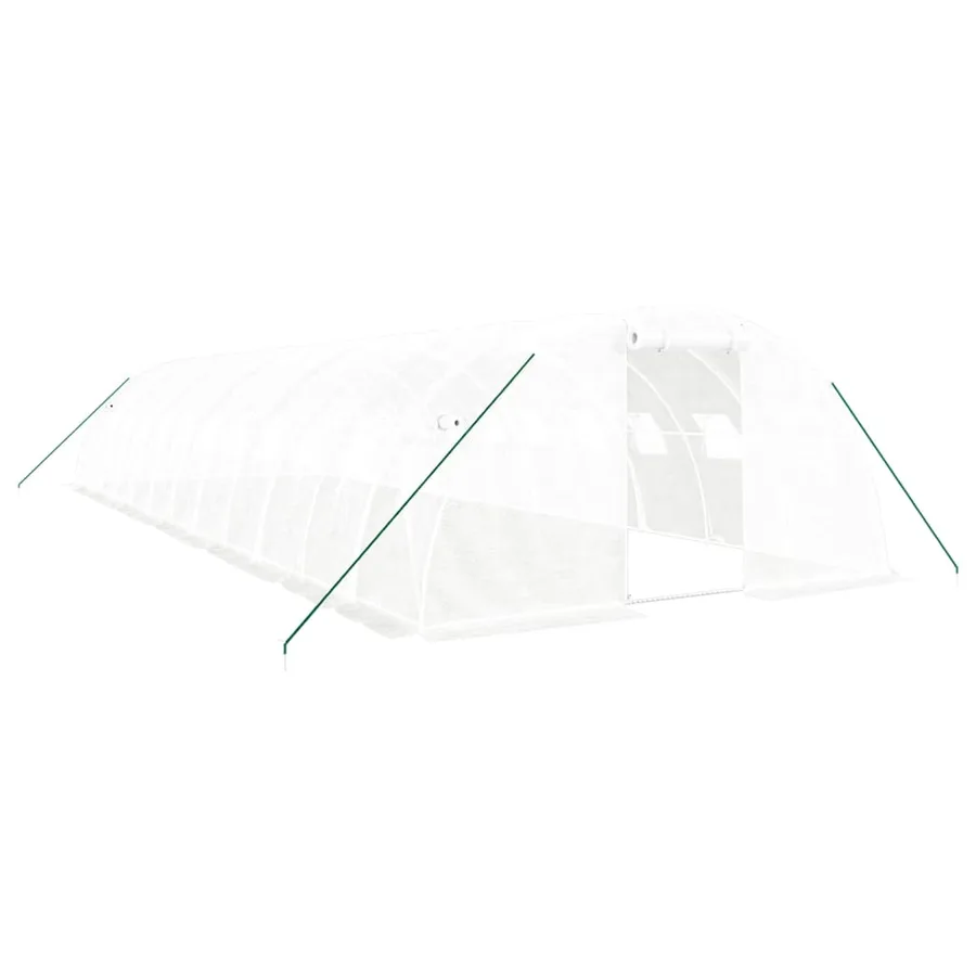 Serre avec cadre en acier blanc 48 m² 12x4x2 m - 2