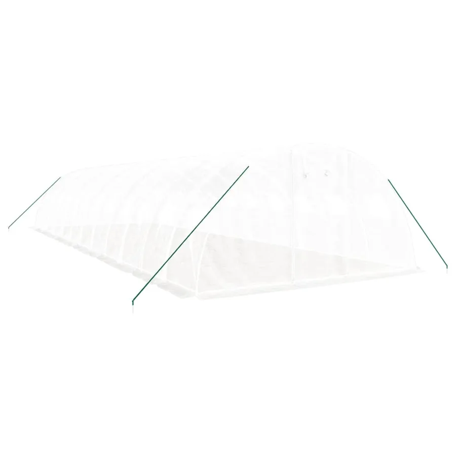 Serre avec cadre en acier blanc 48 m² 12x4x2 m - 3