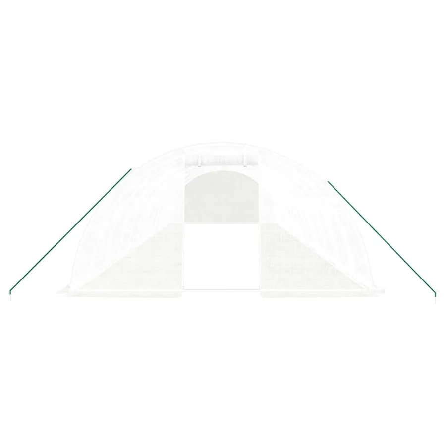 Serre avec cadre en acier blanc 48 m² 12x4x2 m - 4