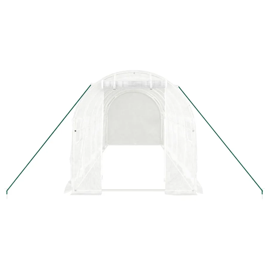 Serre avec cadre en acier blanc 12 m² 6x2x2 m - 4
