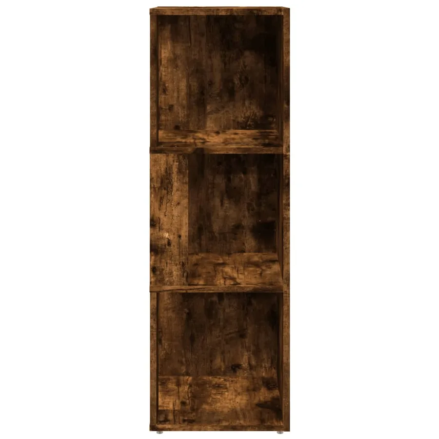 Armoire d'angle Chêne fumé 33x33x100 cm Bois d'ingénierie - 4