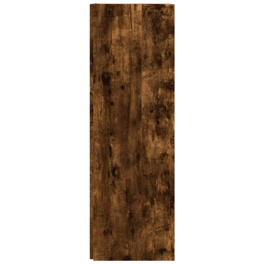 Armoire d'angle Chêne fumé 33x33x100 cm Bois d'ingénierie - 5