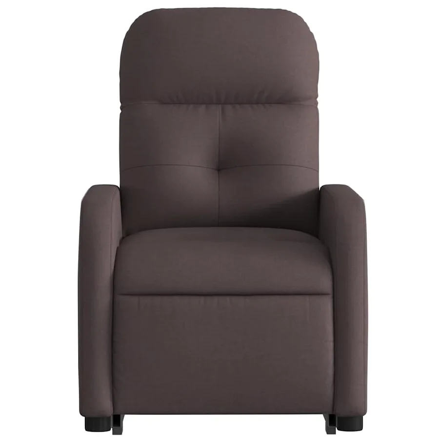 Fauteuil inclinable électrique marron foncé tissu - 9