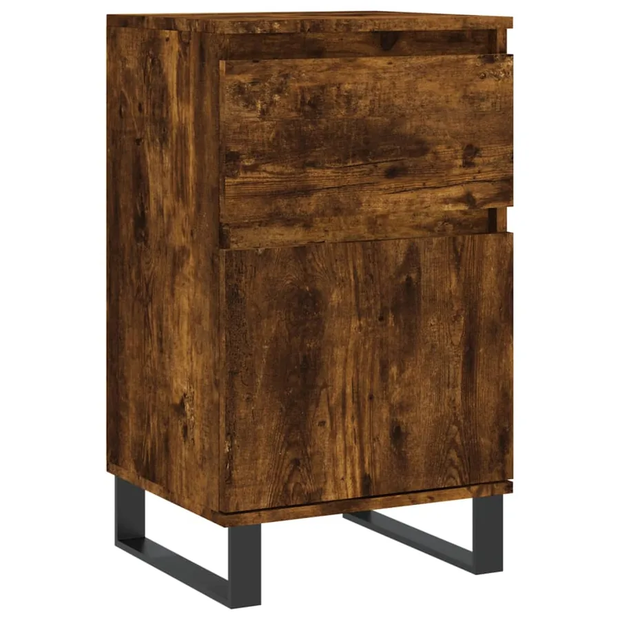 Buffets 2 pcs chêne fumé 40x35x70 cm bois d'ingénierie - 5