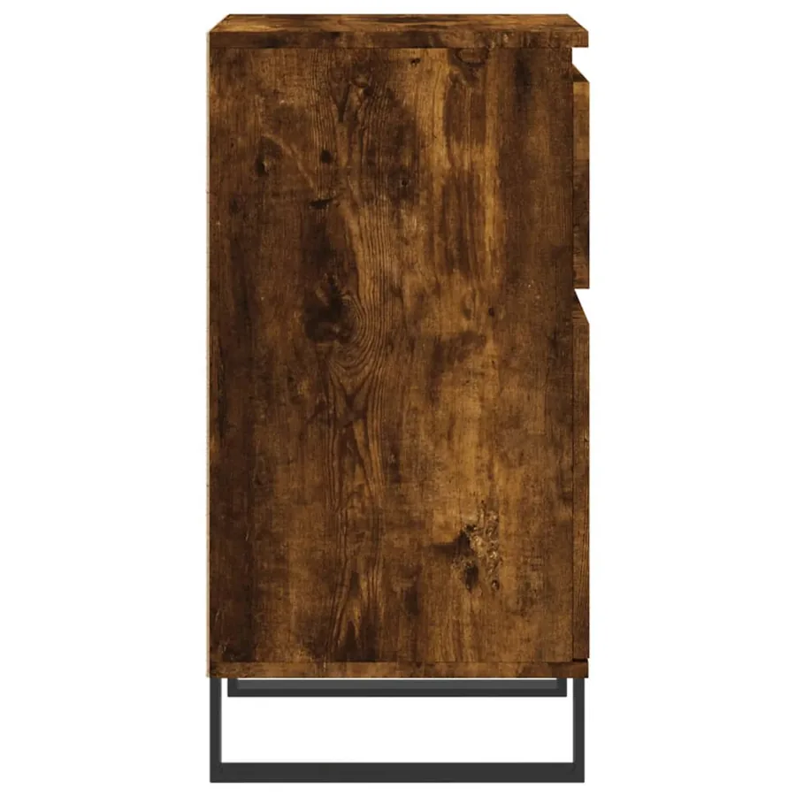 Buffets 2 pcs chêne fumé 40x35x70 cm bois d'ingénierie - 8